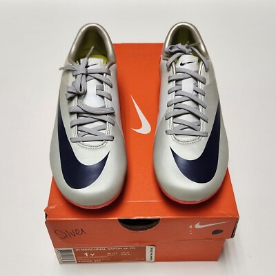 Nike Jr. Mercurial Vapor VII FG Kids Soccer Shoes Granite-White-Solar Red
