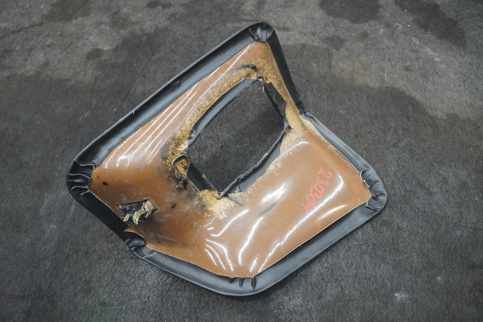 Center Console Gear Shift Cover Trim Panel Black Leather Bricklin Sv-1 1974 - Image 3 of 3