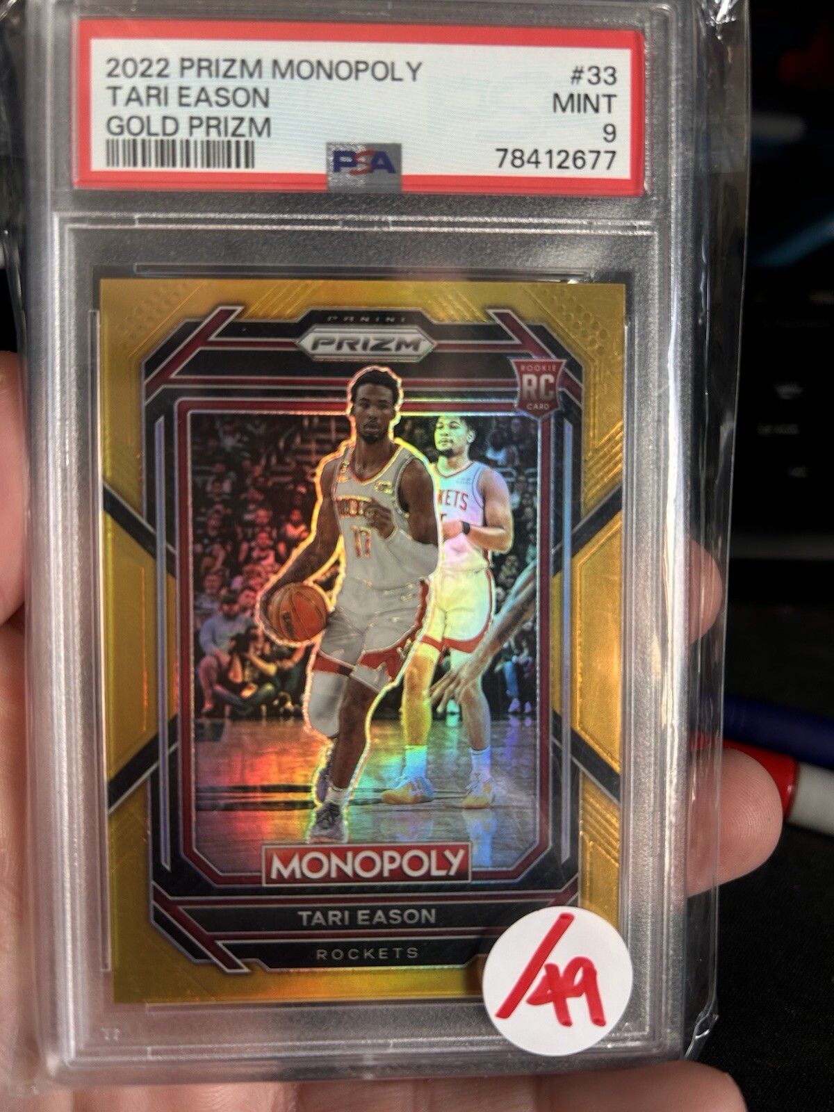 2022-23 Panini Prizm Monopoly - Gold Prizm #33 Tari Eason /49 (RC)