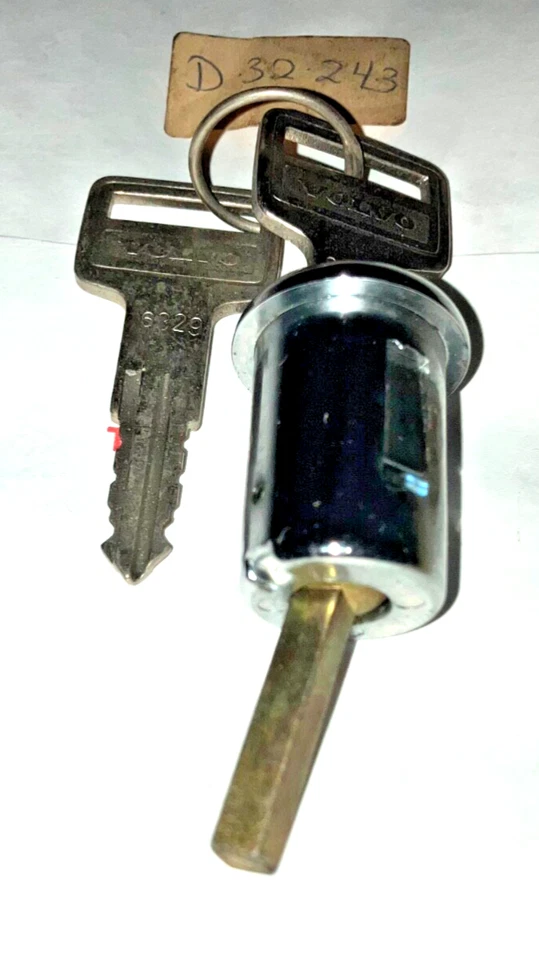Cerradura de puerta original Volvo 1973-1977 la mayoría de los modelos con 2 llaves Volvo ASP D-32-243 Foto 4 de 4