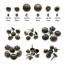 25/100X Antique Brass Upholstery Nail Jewelry Gift Box Sofa Decorative Tack Stud