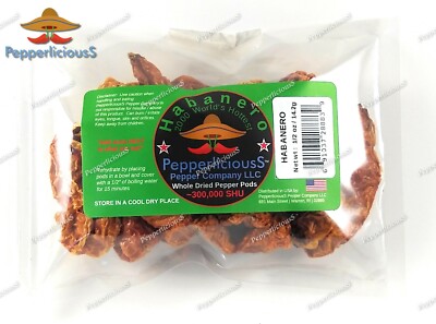 1.5 Oz Variety Pack Of World's Hottest Dried Peppers - Habanero, Ghost, Carolina Reaper