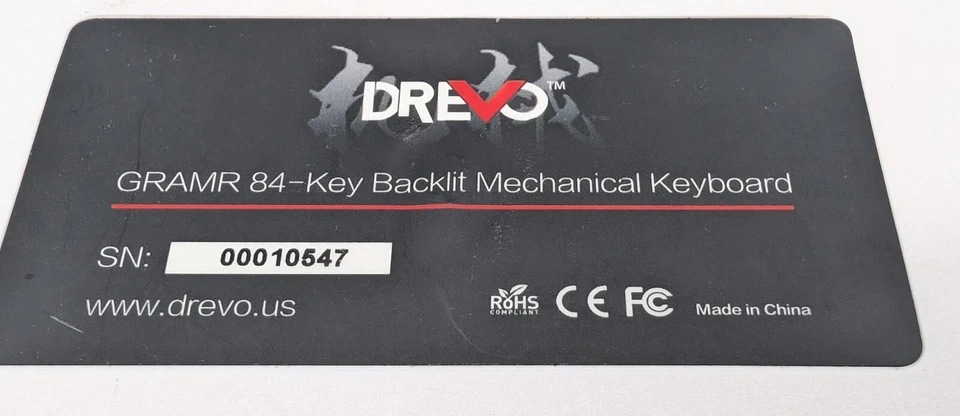 Drevo Gramr 84-Key Backlit Mechanical Keyboard Wired USB White Red Keys Working - Image 4 of 4