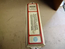 Vtg Metal Thermometer American Tel & Tel AT&T Bell System Telephone Advertising