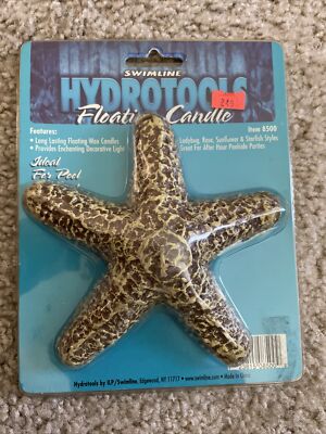 RARE SWIMLINE  pond Floating STARFISH Candle garden party decoration VINTAGE