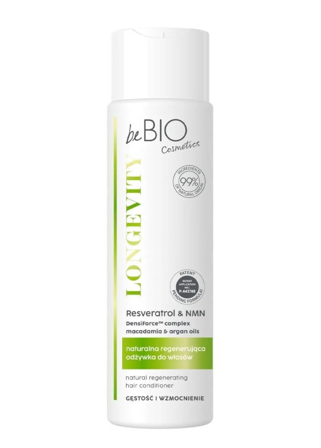 BEBIO Cosmetics Longevity, natural regenerating hair conditioner, 250 ml
