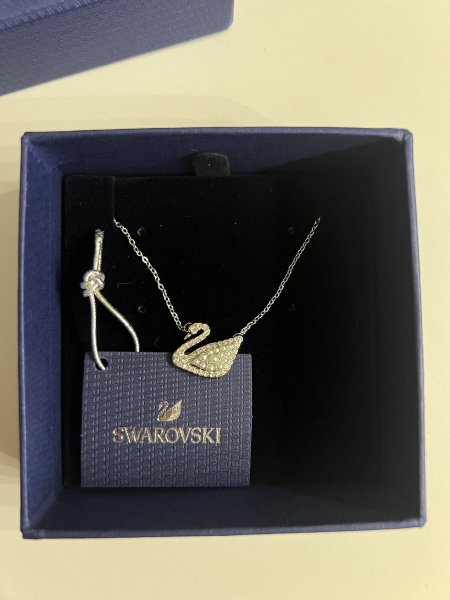 ネックレス・ペンダント SWAROVSKI [Original product/shopping bag gift] Iconic Swan S Swarovski Iconic Swan necklace, Swan, Long, White, Rhodium