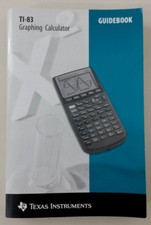 1996 TI-83 Texas Instruments Graphing Calculator Guidebook Manual ONLY