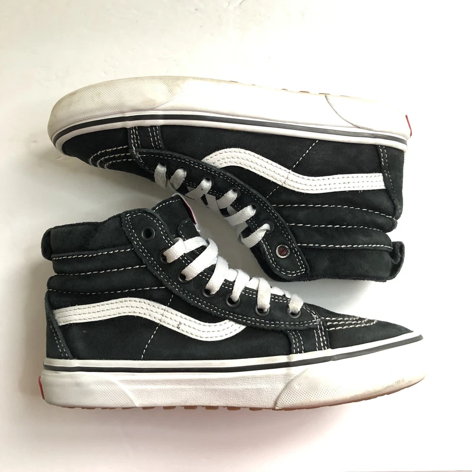 Vans Old Skool Sk8 Hi Shoes Youth Size 3y Athletic Canvas Skate Sneakers Black - Image 4 of 4