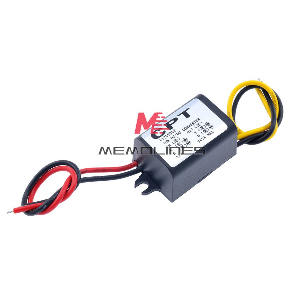 Convertitore DC/DC Step Down 12V A 5V/6V/9V – 3A 15W, Modulo Alimentazione Regolabile, Fai Da Te