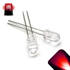 5 x LED 5mm Red Slow Flashing Blinking Strobe Ultra Bright LEDs 1Hz Plane RC