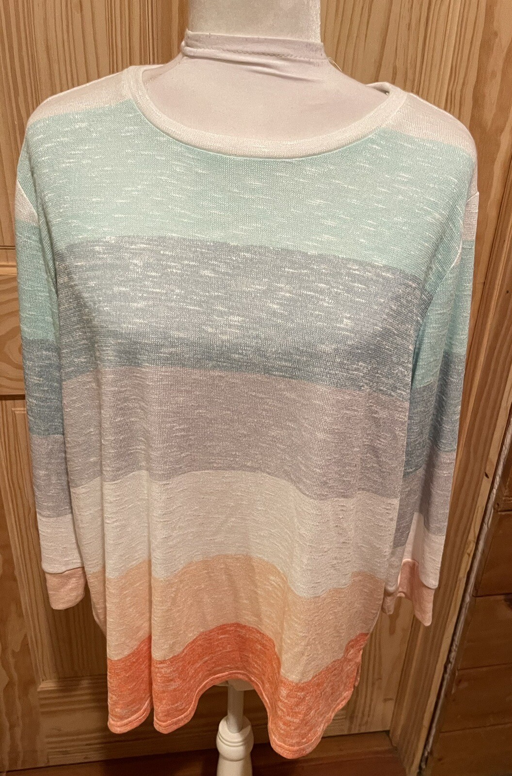 Patchington MultiColor Stripes Lightweight Tunic … - image 1