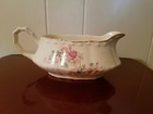 Vintage Crooksville China Co. Gravy Boat 343 Floral Pattern w/Gold Trim — photo 1