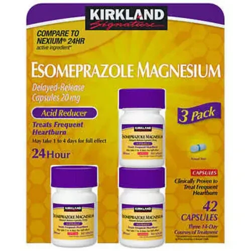 Kirkland Signature Esomeprazole Magnesium 20mg. 42 Capsules 96619388707