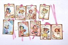 9-Easter-Retro-Mid Century-1950's-Junk Journal-Linen Cardstock-Gift-Hang-Tags