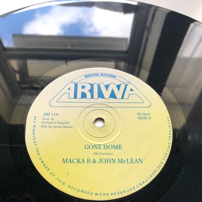 MACKA B JOHN MCLEAN GONE HOME 1990 UK ARIWA VINYL 12'''' ARI 114 REGGAE EX LISTEN
