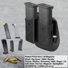 Double Magazine Pouch Holster Fit Smith & Wesson M&P9 M&P40 SD40 VE H&K P30 USP