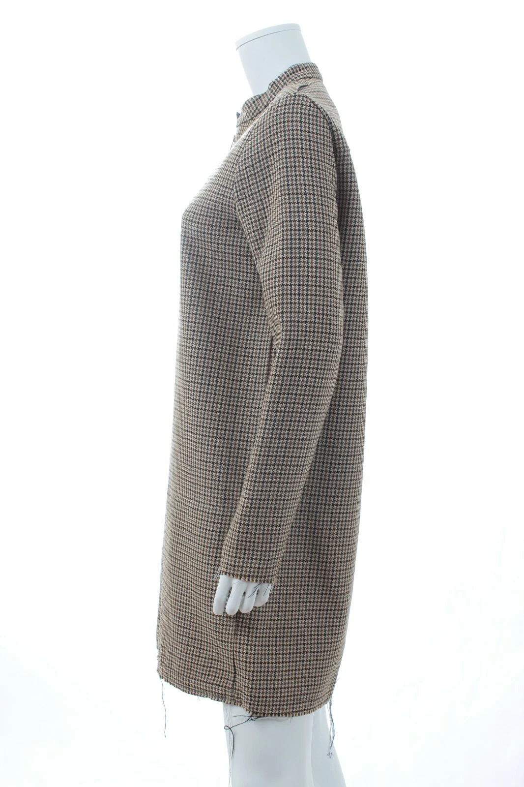 Abito Celine con zip e pied de poule marrone