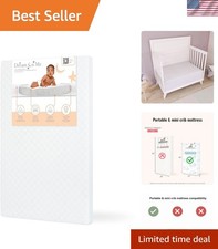 Waterproof 3 Mini Crib Mattress by Holly - 38''x24'' for Secure Baby Comfort
