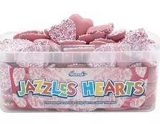 Hannah's Pink Jazzles Hearts Valentines Gift Chocolate 600g Tub 120 pieces