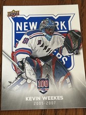 Kevin Weekes 2025-26  New York Rangers Centennial 100 White #63
