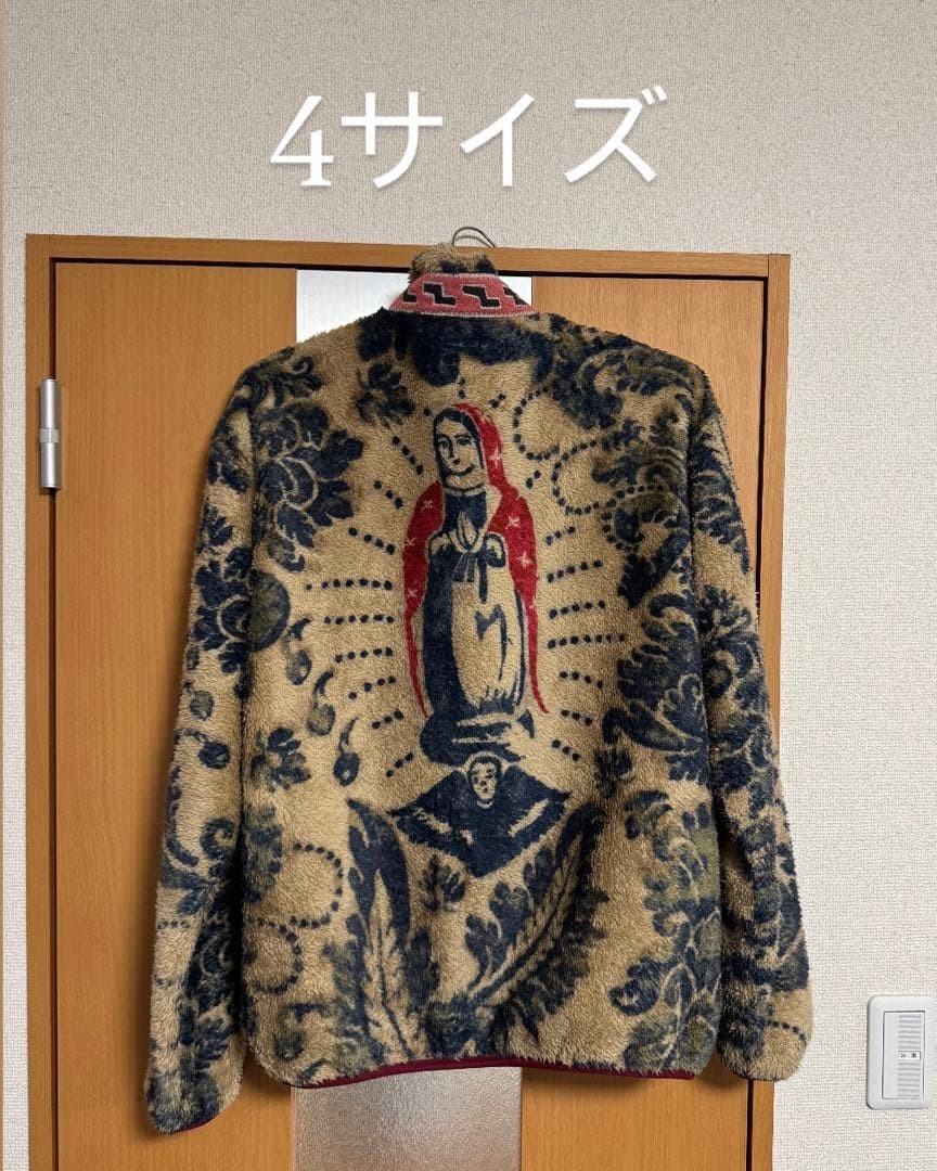 Kapital Maria Fleece Damask Pattern Zip Blouson Jacket Beige Size 