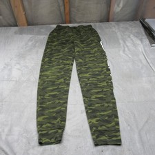 Carhartt Sweatpants Boys Large 14-16 Green Camo Logo Graphic Fleece Jogger 24x29