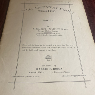 Fundamental Piano Series Book 1