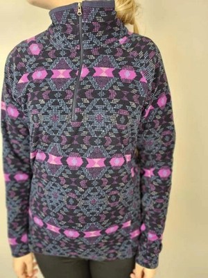 Columbia Pullover 1/4 Zip leichter Azteken/Geo Fleecepullover - L/Large