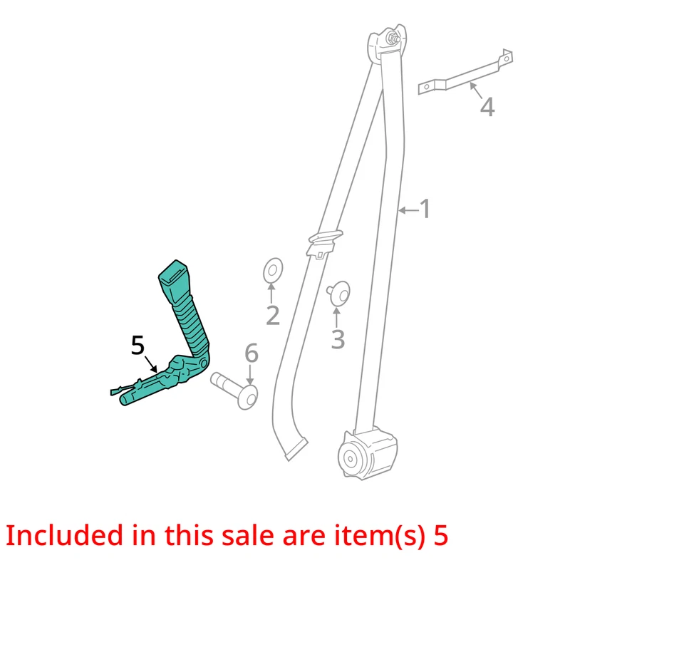 Seat Belt Front Bucket Driver Buckle Fits 10-17 BMW 535i GT 635634 - Image 3 of 4