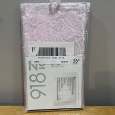 No 918 Alison Rose Pink Floral Lace Swag Pair Curtains 58x38 Cottagecore Vtg