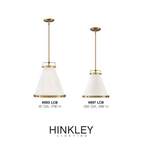Hinkley Lighting 4997 Lexi 1 Light 14"W Pendant - Brass - Picture 7 of 10
