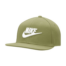 Nike Adult Pro Cap Olive Futura Swoosh Logo Performance Snapback Hat - New