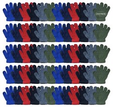 Yacht  Smith 240 Pack of Kids Gloves Mittens, Striped and Solid Colors