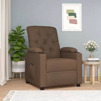 Vidaxl Relaxsessel Elektrisch Braun Stoff Neu