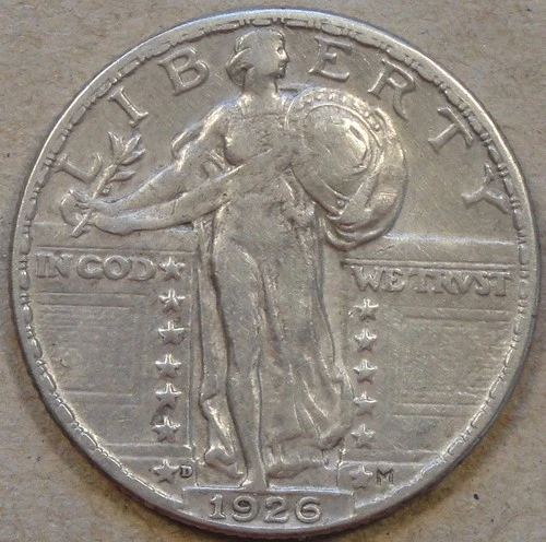 1926-D Standing Liberty Quarter 25c XF as Pictured L3-2
