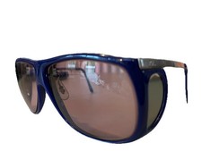 Vintage YSL Blue Sunglasses Wrap Side Panel 64 13 Yves Saint Laurent