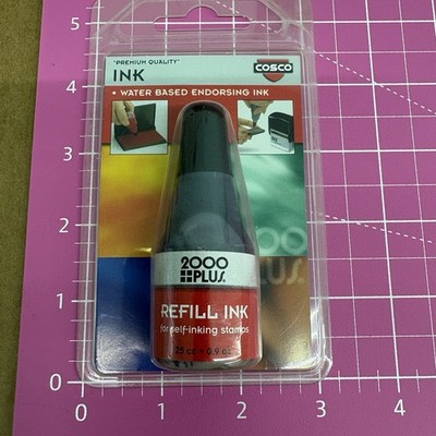 Cosco Brand  2000 Plus Black Refill Water Based Ink 0.9 oz,  NEW IN BOX