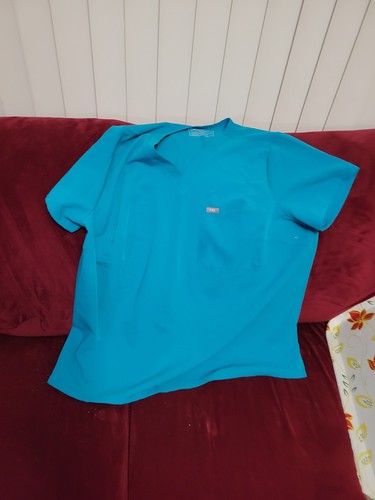 FIGS Teal Women's Plus Size 3X Healthcare Scrub Top Uniform Solid Pattern