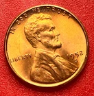 1952-S Lincoln Wheat Cent Penny GEM RED BU From an Original Bank Roll