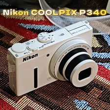 Digital Camera🤍Nikon COOLPIX P340 Compact 12.0MP Optical White English Language