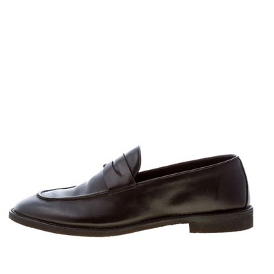 ALBERTO FASCIANI herren schuhe Made in Italy Schwarz Nappaleder Penny Loafer