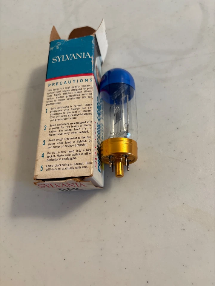 SYLVANIA DAK PROJECTION LAMP 500W 25HR BLUE TOP W/BOX UNTESTED PLEASE READ! - Image 3 of 4
