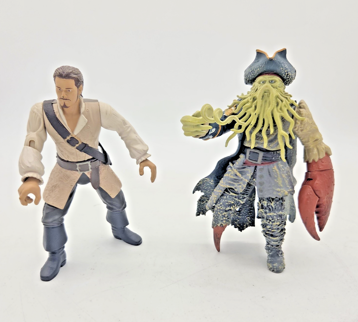 Pirates Caribbean Davy Jones And Will Turner Lot Of 2 - 2007