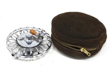 Vintage Elmer Sellers Side Mount Fly Reel, w/Leather Case - CC232