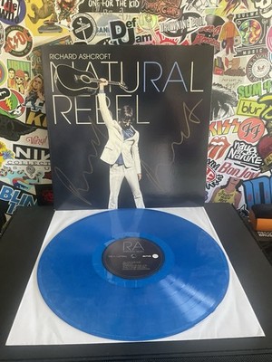 RICHARD ASHCROFT Natural Rebel VG+ VINYL AUTOGRAPHED SIGNED THE VERVE