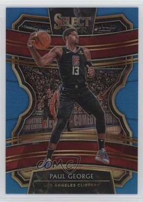 2019-20 Panini Select Concourse Light Blue Prizm 105/299 Paul George #99 0ud4