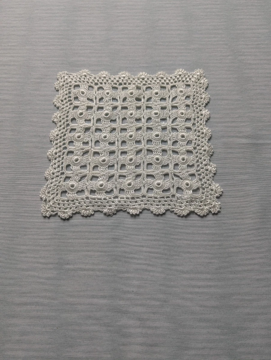 Lot De 7 Napperons Anciens Brodés Ou Crochet - Coton Blanc, Fait Main