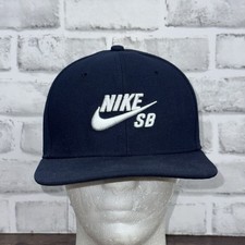 Pre Own Nike SB Dri-FIT Snapback Hat Black White Skateboarding Cap