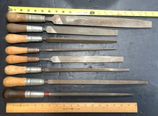 Vintage Nicholson / DISSTON/DELTA USA LOT of 8 USED Large 10" to 15" FILES